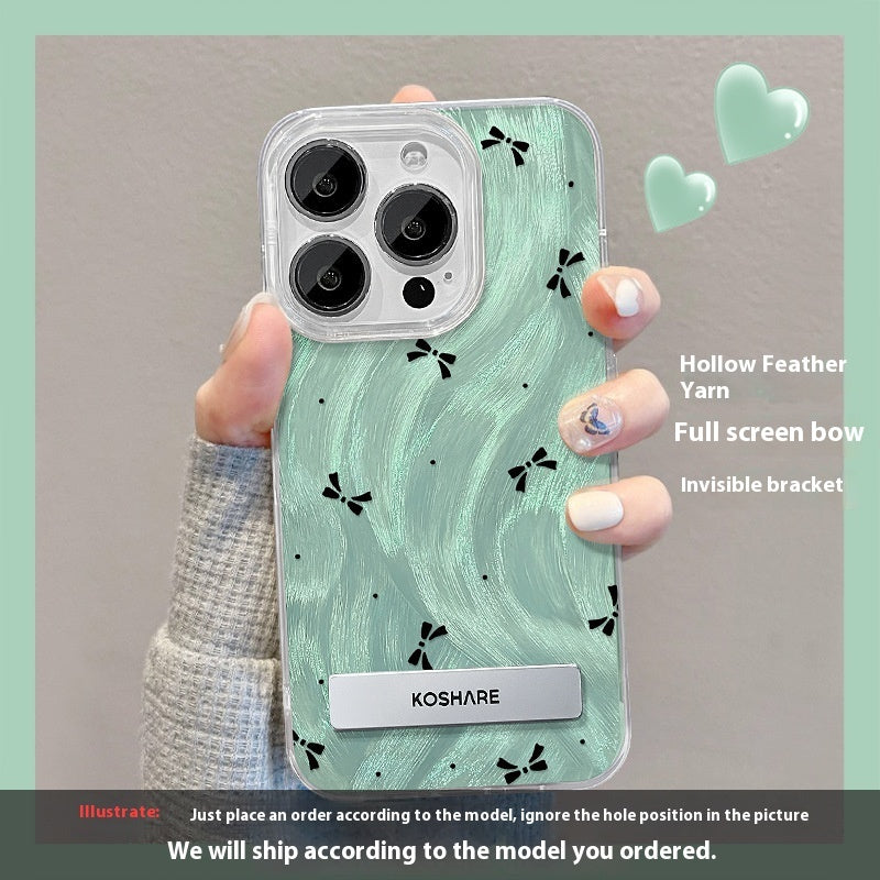 Funda para iPhone 15 con Soporte en Forma de Estrella – Diseño Difuminado y Elegante