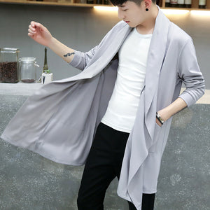 Abrigo Cardigan Tipo Trench – Largo Medio para Primavera y Otoño