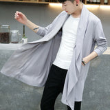 Abrigo Cardigan Tipo Trench – Largo Medio para Primavera y Otoño