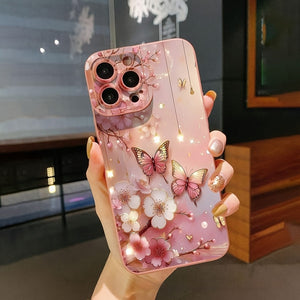 Funda de teléfono con diseño de mariposa