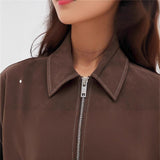 Chaqueta Marrón Oscura – Estilo Europeo y Americano con Toque Moderno