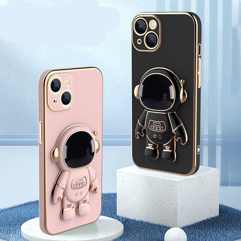Funda Astronauta 3D con Soporte – Anti-Drop y Acabado Metalizado