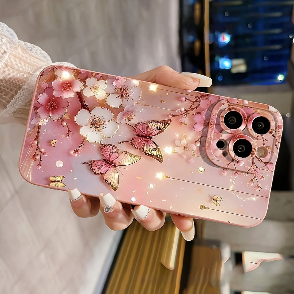 Funda de teléfono con diseño de mariposa