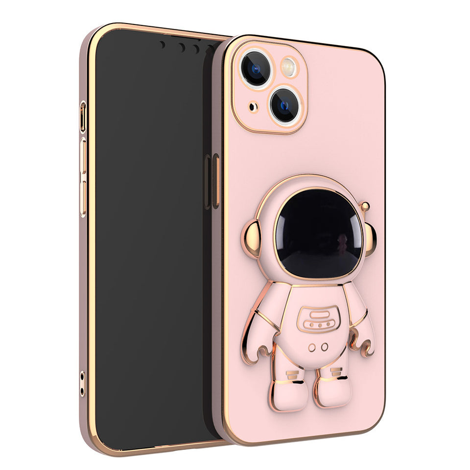 Funda Astronauta 3D con Soporte – Anti-Drop y Acabado Metalizado