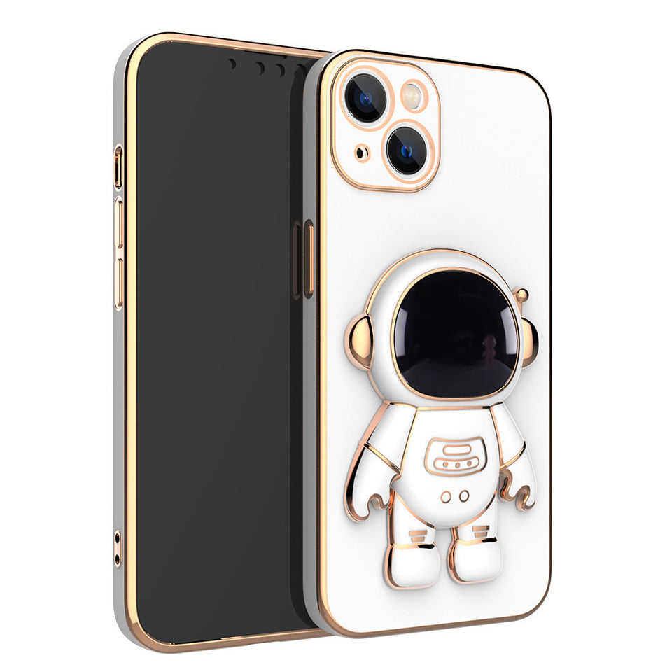 Funda Astronauta 3D con Soporte – Anti-Drop y Acabado Metalizado