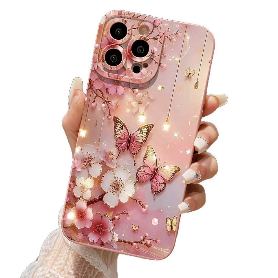 Funda de teléfono con diseño de mariposa