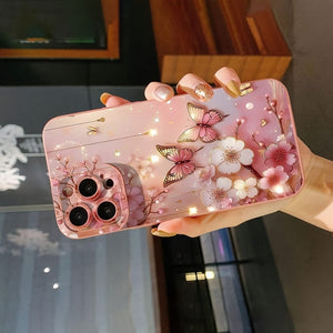 Funda de teléfono con diseño de mariposa