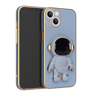 Funda Astronauta 3D con Soporte – Anti-Drop y Acabado Metalizado
