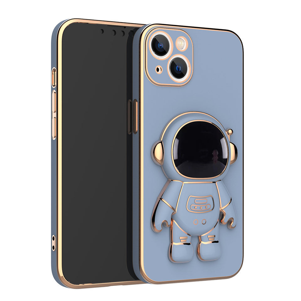Funda Astronauta 3D con Soporte – Anti-Drop y Acabado Metalizado